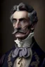 Placeholder: middle-age man from a royal familly victorian times whose skin looks like stone