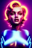 Placeholder: Ultra Realistic image, portrait, blonde woman, sweet Marylin Monroe face, perfect iris, glow eyes, makeup. Retro sci-fi style, helmet, tight latex coat, fog, rain, soft color, highly detailed, unreal engine 5, ray tracing, RTX, lumen lighting, ultra detail, volumetric lighting, 3d, finely drawn, high definition, high resolution.