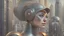 Placeholder: Metropolis like female android with open circuit