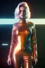 Placeholder: retro sci-fi portrait image from 1980, New York explosions, fire, people running, sweet young blonde woman walking, tight latex suit, soft color, highly detailed, unreal engine 5, ray tracing, RTX, lumen lighting, ultra detail, volumetric lighting, 3d, finely drawn, high definition, high resolution.