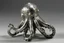 Placeholder: A silver metal elemental octopus painted by Edvard Munch