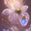 Placeholder: one big crystal subtle flower in a galactic ambiance with a beautiful fairy, transparent petals, delicate colors, in the foreground, full of details, smooth，soft light atmosphere, light effect，vaporwave colorful, concept art, smooth, extremely sharp detail, finely tuned detail, ultra high definition, 8 k, unreal engine 5, ultra sharp focus