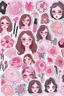 Placeholder: aesthetic girly stickers template