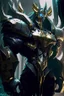 Placeholder: Galio from league of legends in black cyberpunk style