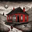 Placeholder: Ink illustration by Alexander Jansson, inspired by the unsettling symbolism of Santiago Caruso and Edward Gorey, popular culture infecting landscape, miasma of consumerism, sentient puppets, red and black dual color, line art punctuating the grim narrative, De stijl aesthetic, detailed sketch, chilling motifs, dramatic, textured surface, ominous representation, unsettling offbeat pop critique.