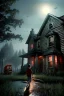 Placeholder: Realistic scene of monster house. Night, fog. highly detailed, concept art, smooth, unreal engine 5, god rays, ray tracing, RTX, lumen lighting, ultra detail, volumetric lighting, 3d, finely drawn, high definition, high resolution.