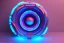 Placeholder: Abstract, geometric, blue neon, soft lights, high detail, high definition, plastic, 3D, Blender