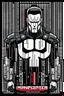 Placeholder: punisher sku;; robot in the style of Hiroshi Nagai