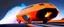 Placeholder: award winning car and driver photograph of a futuristic station wagon designed by only one vehicle per image painted metallic orange traveling at a high rate of speed, jet intake off of front center of vehicle and jet exhaust out the rear with bright blue flame, bilaterally symetrical, more a high speed road vehicle