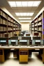 Placeholder: Library, state-of-the-art computers, book search via computers