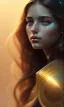 Placeholder: Arab teen girl , cute, beautiful, long hair, wavy hair, black eyes, head and shoulders portrait, cinematic, 8k, resolution concept art portrait by Greg Rutkowski, Artgerm, WLOP, Alphonse Mucha dynamic lighting hyperdetailed intricately detailed