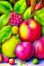 Placeholder: The forbidden fruit, beautiful watercolor painting, realistic, detailed, fine art, soft watercolor, beautiful, radiant, impressionism,