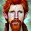 Placeholder: Portrait of young Courtney Gains as a ruggedly handsome, joyful, roguish pirate, charismatic, attractive male, masculine, perfect, precisely detailed clear eyes, unblemished, flawless skin, softly freckled face; meticulously detailed multi-hued ginger carrot-colored cherry fire red hair; fantasy, intricate, elegant, highly detailed, digital painting, concept art, matte, sharp focus, illustration, art by artgerm and greg rutkowski and alphonse mucha