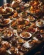 Placeholder: Thanksgiving dinner, tilt shift, tilt-shift effect, eos 5d, high res, 4k, isometric, procedural art, artstation, volumetric lighting, cinema 4d, 10000ft view, digital art