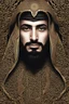 Placeholder: This stunning digital artwork presents a close-up of the face of a distinctive Saudi man, with each feature creatively transformed into complex Arabic calligraphy. The delicate strokes and curves of the line elegantly adorn his facial features, paying tribute to the rich Arab heritage. The calligraphy style used is inspired by authentic Arabic calligraphy, adding a touch of modernity to the traditional art form.As we delve deeper into the details of this dual space, we encounter glimpses of tr
