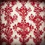 Placeholder: Hyper Realistic Grungy Red Damask Texture on Rustic White Wall with peeling & vignette effect