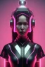 Placeholder: Portrait, Front image, rabbit mask helmet, cyberpunk Asian woman, black pink color, latex dress, highly detailed, concept art, smooth, unreal engine 5, god rays, ray tracing, RTX, lumen lighting, ultra detail, volumetric lighting, 3d, finely drawn, high definition, high resolution.