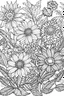 Placeholder: Colouring book flowers