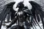 Placeholder: Symbiote Cyber crow in 8k anime realistic drawing style, black wings, close picture, snow, apocalypse, intricate details, highly detailed, high details, detailed portrait, masterpiece,ultra detailed, ultra quality