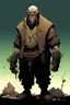 Placeholder: highly detailed character concept, full body illustration of a hardened, dwarf, finely defined but decayed facial features, necrotic skin, in the comic book art style of Mike Mignola, Bill Sienkiewicz and Jean Giraud Moebius, , highly detailed, grainy, gritty textures, , dramatic natural lighting