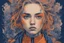 Placeholder: A beautiful portrait of a Singer Danish MØ face, painting by Katsushika Hokusai, beautiful cyberpunk, symmetry, hyperdetailed, illustration darkblue and orange tones,