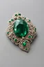 Placeholder: A green broochprecious emerald stone brooch