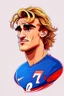 Placeholder: Antoine Griezmann French football player ,cartoon 2d