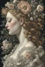 Placeholder: renaissance art stylized by Piero di Cosimo and Peter Paul Rubens and Louis Marcoussis, side view shot of a Ordered Flora, detailed with Lace patterns, Hurricane, Ultra Detailed, Satisfying, Steelpunk, direct flash photography