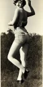 Placeholder: Ziegfeld Girl on jeans walking