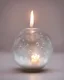 Placeholder: Cute candle made of transparent glass ball,