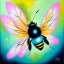 Placeholder: iv_a painting of a cute bee, figurative art, an acrylic detailed painting, , brush strokes, paint drips and drabs and splatters by Chris Ofili and Bryen Frost, pexels, turquoise pink and yellow, james terrell art, blue background by Harumi Hironaka, trending on artstation, soft lines, paint drips and drabs and splatters by jana brike, fauvism, highly detailed sharp focus smooth elegant illustration by artgerm dreamy and ethereal intricate art by bastien lecouffe deharme and greg rutkowski,