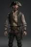 Placeholder: pirate, realistic style, full figure frontal view, no beard and hair