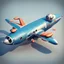 Placeholder: plane stylized 3d