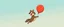 Placeholder: stupid cartoon wolf flying with a baloon