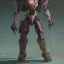 Placeholder: Mecha with metal spider legs his hands are machine guns. Driver is animal