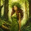 Placeholder: create an oil and watercolor full body portrait of a forest dryad enchantress , with highly detailed, sharply lined facial features, in the deep forest of Brokilon , finely inked, in rustic colors, 4k in the style of Maxfield Parrish