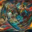 Placeholder: Beautiful pirate ship in the ocean in the style of Abstract Expressionism, complex, incomprehensible, 3D, voluminous, symmetrical, artistic, 4K, 8K