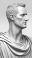 Placeholder: a Highly detailed photorealistic portrait of Julius Caesar, profil standing in full sized, 3d T-Pose character, a plain white background