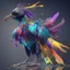 Placeholder: fluid ink bird creature,colorful feathers, unreal engine 5, 8k resolution, photorealistic, ultra detailed