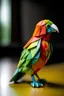 Placeholder: an oragami parrot in a real world