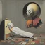 Placeholder: Welcome to the Machine, abominations filled with desolation, speak the truth and face ridicule, enhanced surrealism, by Os Gemeos and Gerald Scarfe and Derek Riggs and Yves Tanguy, violent colors, mind-bending imagery, sinister, classic horror tropes, by Graham Sutherland, liminal oncology