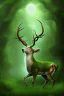 Placeholder: dream deer god druid deep forest green mystic