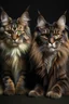 Placeholder: Spynx cat and maine coon