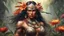 Placeholder: Amazon Warrior Woman, flower