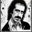 Placeholder: Frank zappa shittin on poster black and white detailed