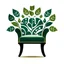 Placeholder: a logo of leaves shaped into a chair