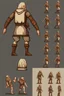 Placeholder: character sprite for pixel game in the medieval style side view, all position, run jump, crouch. hyper-detailed. trending on artstation. --ar 9:16