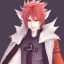 Placeholder: final fantasy 14, final fantasy, detailed anime boy, crimson red hair, wolf ears protruding out, orange colored eyes, white trench coat, intricate details, full body portrait, keep head in frame, slight smile with a single fang exposed, black Japanese motif, concept art, highly detailed, digital painting, concept art, sharp focus, illustration, art by Yoji Shinkawa, WLOP and greg rutkowski and alphonse mucha and artgerm and yanjun Chen and Junji ito and Makoto Shinkai, HDR, octane render