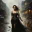 Placeholder: [photography by Titian, Rembrandt van Rijn, by Jeremy Mann, Luis Royo,] As the storm unleashed its full fury upon the town, rain poured down in torrents, washing away the grime and decay that had settled upon the machines. Maria Magdalena extended a hand, her touch infused with warmth and understanding. One by one, the machines lowered their weapons, their metallic armor clanging against the ground.In that moment, amidst the chaos and destruction, a fragile bond formed between Maria Magdalena an