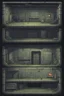 Placeholder: 2d pixel art environement, old abandoned human underground military bunker. platform video game